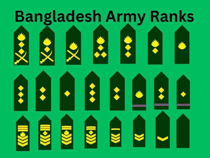 bangladesh army ranks-What are the ranks of the Bangladesh Army-What are the 5 highest ranks in the Army-বাংলাদেশের সেনাবাহিনীর পদমর্যাদা-Army rank list-Bangladesh Army ranks and salary-Bangladesh army rank in the world-brigadier general, bangladesh army officers list-What is the rank of major badge-বাংলাদেশ সেনাবাহিনীর সর্বোচ্চ পদমর্যাদা কি-brigadier general, bangladesh army officers list-Which army officer has highest salary-What army rank is a star-What is the Army ranks in order-