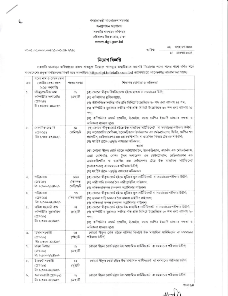 department of government transport job circular 2024-সরকারি যানবাহন অধিদপ্তর নিয়োগ বিজ্ঞপ্তি ২০২৪-www dgt gov bd job circular 2024-সরকারি যানবাহন অধিদপ্তর আবেদন ফরম-dgt job circular 2024-www dgt gov bd-department of government transport application form-সরকারি যানবাহন অধিদপ্তর চাকরির খবর-সরকারি যানবাহন অধিদপ্তর জব সার্কুলার-সরকারি যানবাহন অধিদপ্তর চাকরির সার্কুলার-সরকারি যানবাহন অধিদপ্তর সরকারী চাকরির খবর-সরকারি যানবাহন অধিদপ্তর চাকরির বিজ্ঞপ্তি 2024-ঢাকা জব সার্কুলার-সরকারি যানবাহন অধিদপ্তর সরকারি চাকরির সার্কুলার ২০২৪-সরকারি যানবাহন অধিদপ্তর চাকরির নিয়োগ বিজ্ঞপ্তি ২০২৪-সরকারি যানবাহন অধিদপ্তর এইচএসসি পাশে সরকারি চাকরি ২০২৪-সরকারি যানবাহন অধিদপ্তর সরকারি চাকরির লিস্ট-সরকারি যানবাহন অধিদপ্তর বিডি জব সার্কুলার-সরকারি যানবাহন অধিদপ্তর প্রাইভেট জব সার্কুলার ২০২4-প্রথম আলো চাকরির খবর 2024-www.teletalk.com.bd job circular-প্রথম আলো চাকরির খবর আজকের-সরকারি যানবাহন অধিদপ্তর আজকের নিয়োগ বিজ্ঞপ্তি-Bdjob-BdJob Circular-www dgt gov bd job circular-department of government transport chakrir khobor-department of government transport chakrir dak-সরকারি যানবাহন অধিদপ্তর বেসরকারি নিয়োগ বিজ্ঞপ্তি-সরকারি যানবাহন অধিদপ্তর জরুরী নিয়োগ বিজ্ঞপ্তি ২০২৪-সরকারি যানবাহন অধিদপ্তর নতুন নিয়োগ বিজ্ঞপ্তি 2024-সরকারি যানবাহন অধিদপ্তর সরকারি চাকরির নতুন নিয়োগ বিজ্ঞপ্তি-Job circular today-BD jobs today-Bdjobs login-department of government transport chakri potrika-dgt chakrir dak-dgt chakrir khobor-dgt nigoy biggopty-dgt teletalk-dgt attendance notice-dgt iti notice-dgt exam notice-dgt new notice-dgt official notice